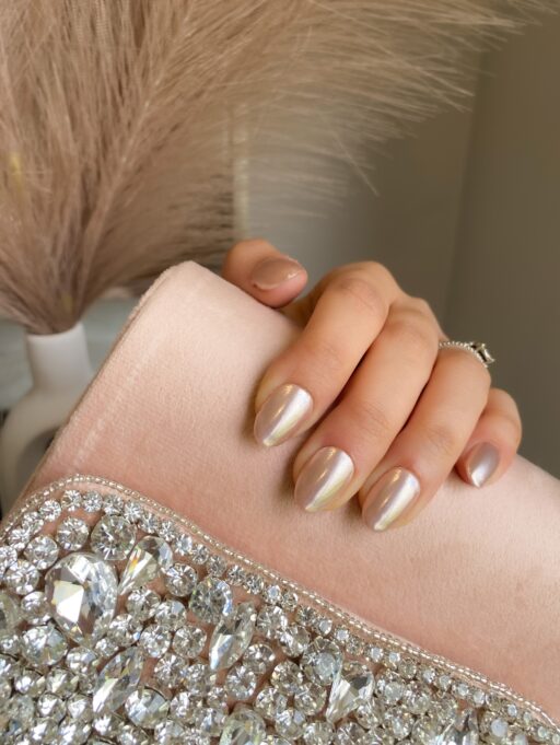 Golden Sparkle Nails